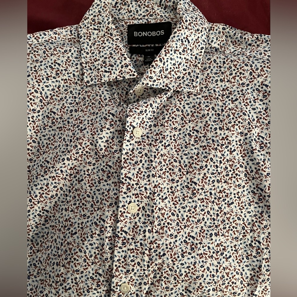 Bonobos Jetsetter Men's Floral Shirt - Slim Fit Size 16x32